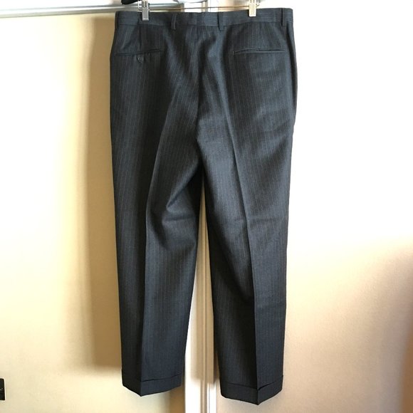 BANCROFT NEW YORK Charcoal Grey Wool Pinstripe Suit  40S - Picture 12 of 15